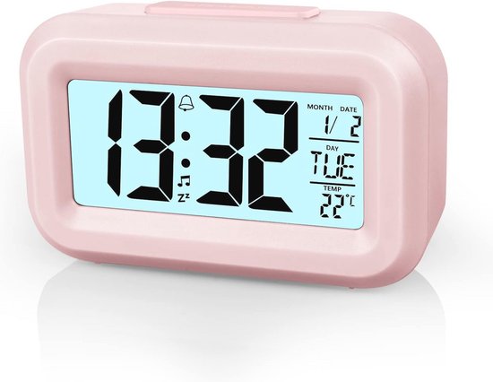 Digitale wekker met LED-display en sluimerfunctie voor slaapkamer en kantoor