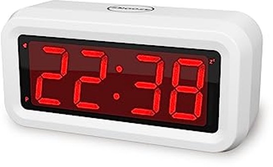 Digitale wekker met nachtlampje en lange batterijduur - LED wandklok voor jongeren van Merkloos