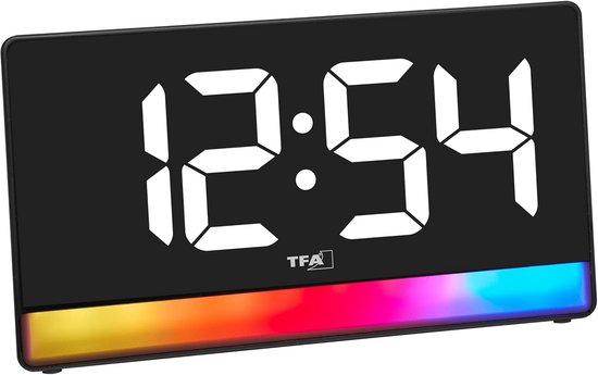 Digitale Wekker met Sfeerverlichting, Kleurkeuze en Snooze Functie