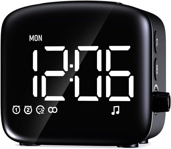 Digitale Wekker met Sunrise Simulatie, 27 Slaapgeluiden en Groot LED-Display