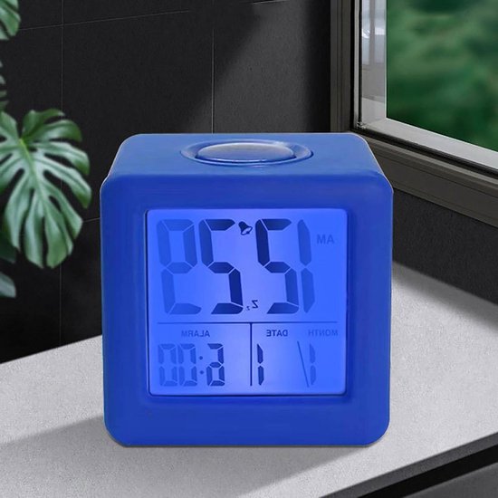 Digitale Wekker - Nachtkastklok Slaaptrainer - Wakker Worden - Siliconen Tas - 8 x 8 cm - A