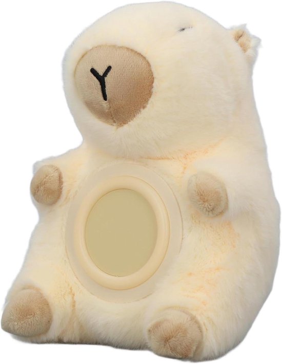 Digitale Wekker - Nachtklok - Wakker Worden - Dieren Pluche Hoes - 16x15 cm - Bruin