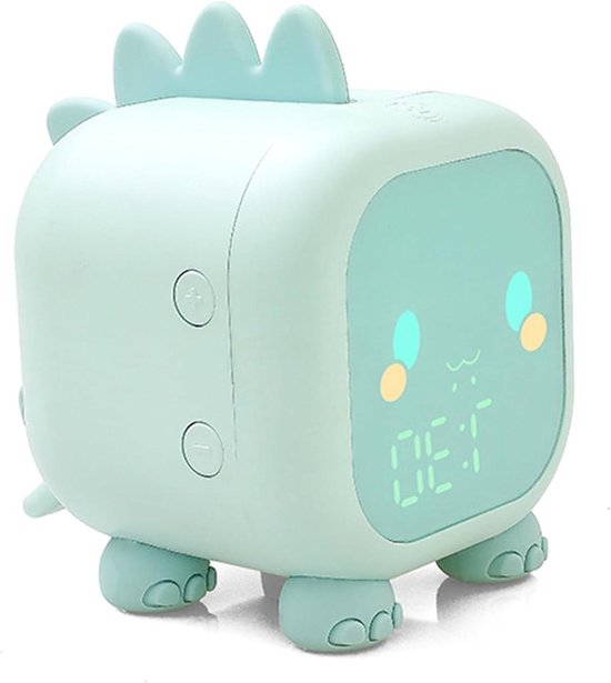 Digitale Wekker - Nachtlampje Klok - Kinderen Wakker Maken - Zonsopgang Simulatie - 117 cm Hoog - Groen