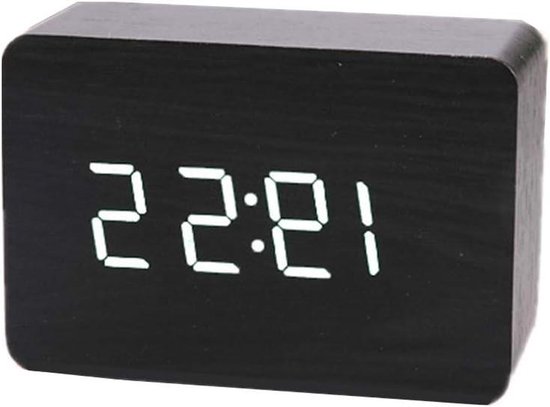 Digitale Wekker - Projectie Klok - Wakker Worden - Zonsopgang Simulatie - Compact Ontwerp - Wit van Merkloos