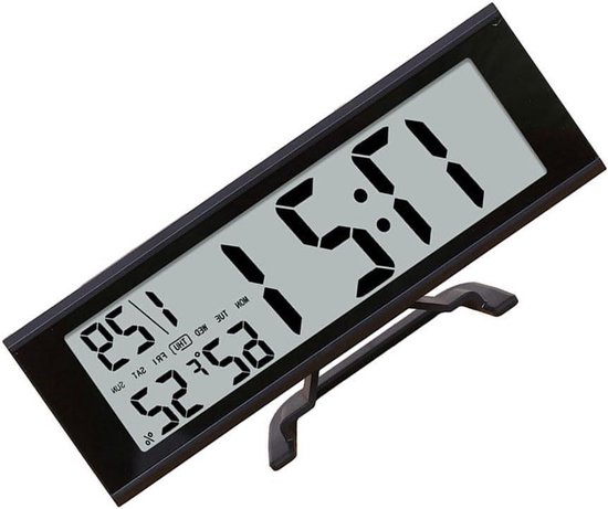 Digitale Wekker - Smart Display - Omgeving Monitoren - Aanraakscherm Bediening - 190 x 27 x 85 mm - Zwart
