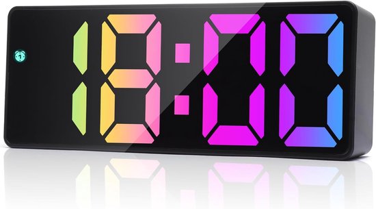 Digitale Wekker - Spiegelklok LED - Wakker Worden - Intelligente Stembediening - 158 cm - Zwart