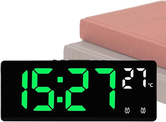 Digitale Wekker - Spraakgestuurde Wekker - Slaap Comfort - Temperatuur Monitoring - 73 cm breed - Groen