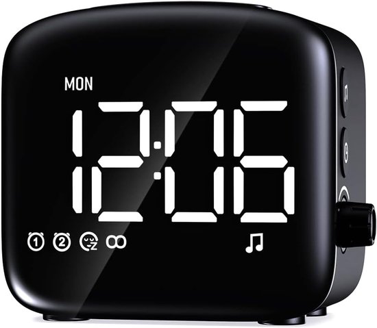 Digitale Wekker - Sunrise Clock - Rustgevend Wakker Worden - Groot LED Display - 8.5 x 3.8 x 6 cm
