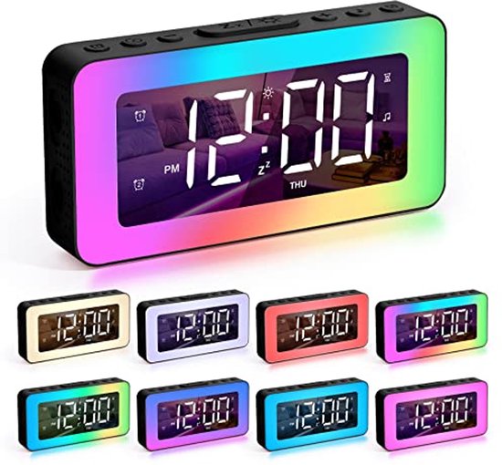 Digitale wekker voor kinderen met licht en dubbel alarm van Anself