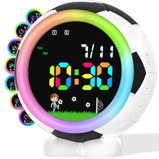 Digitale Wekker Voor Kinderen met Nachtlampje en Snooze, Leuk Cadeau voor Jongens en Meisjes van 4-15 Jaar van Amiradx