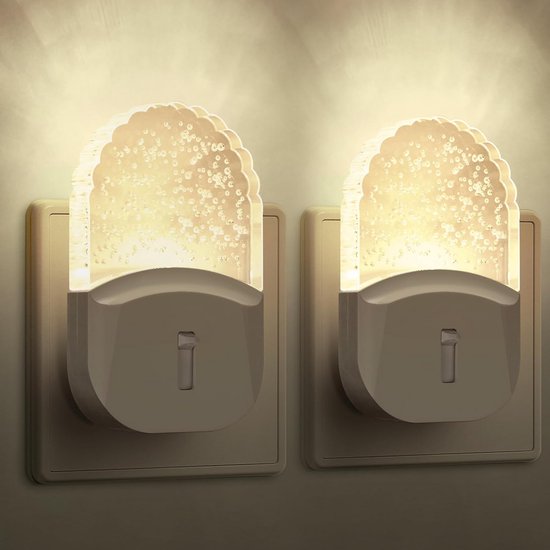 Dimbaar LED Nachtlampje voor Stopcontact met Schemeringssensor - Warm Wit Licht van Merkloos