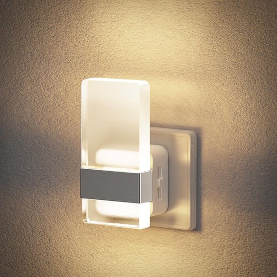 Dimbaar Nachtlampje met Automatische Sensor voor Kinderen en Volwassenen, Warmwit Licht, 0-100 Lumen, Perfect voor Kinderkamer en Hal van Merkloos