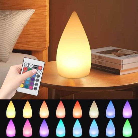 Dimbare Draadloze Tafellamp met 16 Kleuren en 4 Helderheidsniveaus - USB Oplaadbaar van Simplexx.