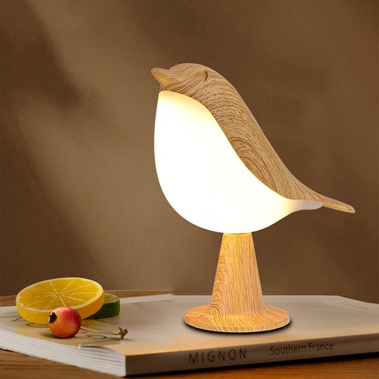 Dimbare LED Nachtkastjeslamp met USB Oplaadpoort - Draadloos Nachtlampje in Vogelvorm met Aromatherapie Functie