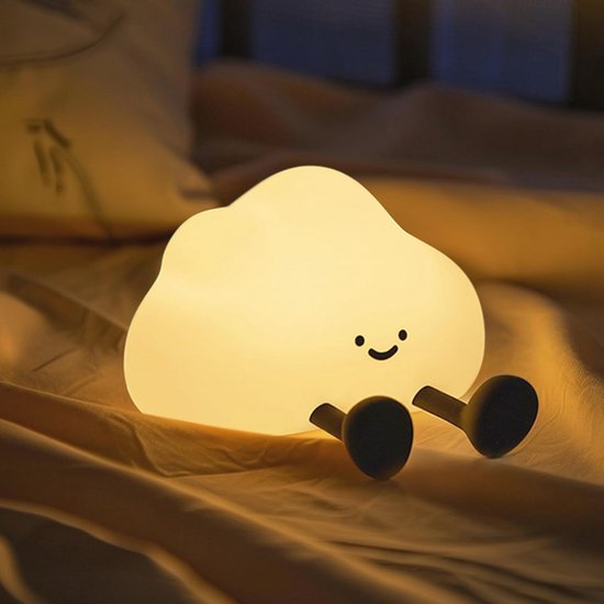 Dimbare LED Nachtlamp - Siliconen Wolk met Oplaadbare Functie voor Kinderkamer en Slaapkamer
