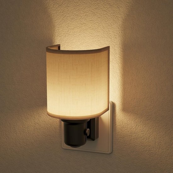 Dimbare LED Nachtlampje met Schemersensor voor Wandcontactdoos - Warm Wit Licht voor Slaapkamer en Babykamer