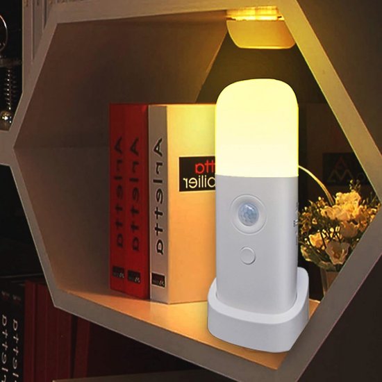 Dimbare Motion Sensor Nachtlicht met 5 Helderheidsniveaus en Oplaadbare Batterij van Merkloos