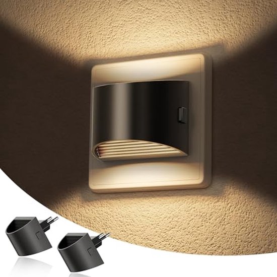 Dimbare nachtlamp 2 stuks - Warm wit 3000 K - Nachtlampje voor in het stopcontact van GuDoQi