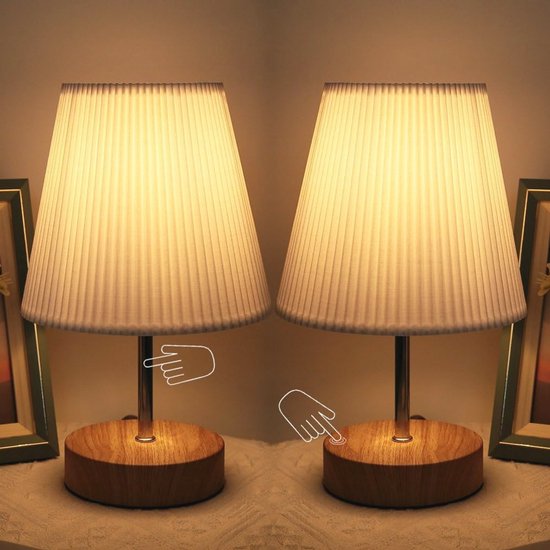 Dimbare Nachtlamp met Aanraakbediening - Minimalistische Tafellamp met 3 Helderheidsniveaus voor Leesruimte en Woonkamer van Merkloos