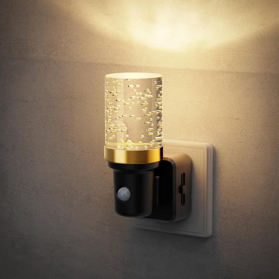 Dimbare Nachtlamp Met Bewegingssensor en Schemersensor - Stekker Nachtlamp 3000K Warm Wit