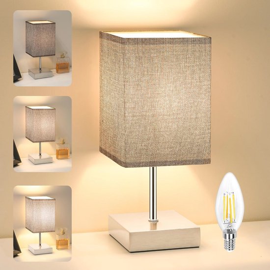 Dimbare Nachtlamp met Touch-functie en 3 Helderheidsniveaus voor Slaapkamer en Woonkamer van Merkloos