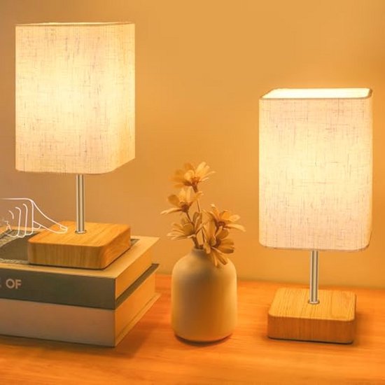 Dimbare Nachtlamp met Touchfunctie en 3 Helderheidsniveaus voor Woonkamer en Slaapkamer van Merkloos