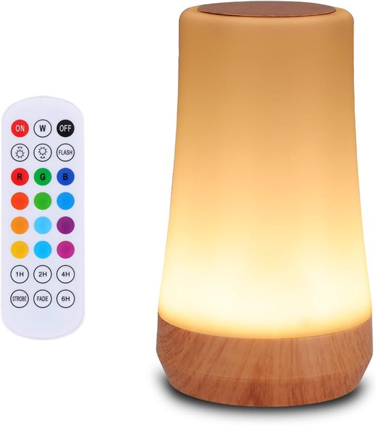 Dimbare Nachtlamp voor Kinderen - USB Oplaadbare Smart LED Tafellamp met RGB Kleuren van Merkloos