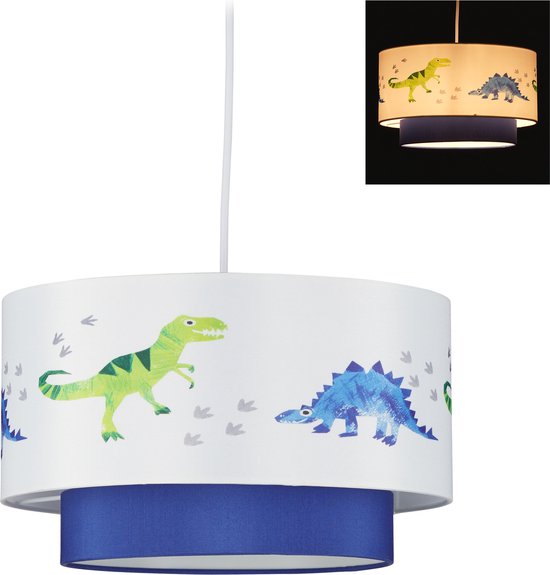 Dino hanglamp - Ø 30 cm - kinderkamer van Merkloos