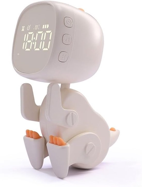 Dinosaurus LED wekker voor kinderen - Slaaptrainer en nachtlampje van LUVION