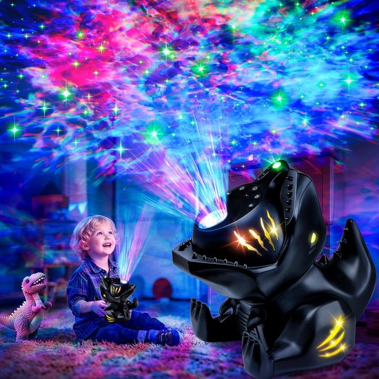 Dinosaurus Sterrenhemel Projector met 144 Modi, Muziek & Bluetooth - Nachtlampje & Galaxy Projector voor Kinderen van Merkloos