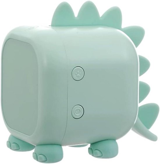 Dinosaurus Wekker - Digitale Klok - Kinderen Wakker Maken - Met Nachtlampje - Tafelmodel - Groen