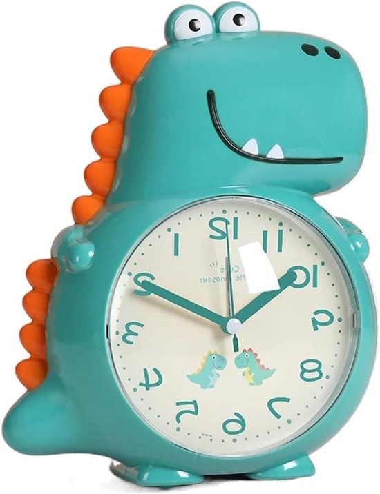 Dinosaurus Wekker - Kinderalarm - Kinderkamer Decoratie - Zachte Kleuren - Batterij Werking - A