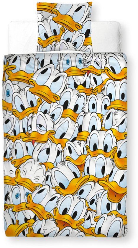 Disney Donald Duck - Dekbedovertrek hoofdjes - 140x200 cm - 100% katoen van Disney