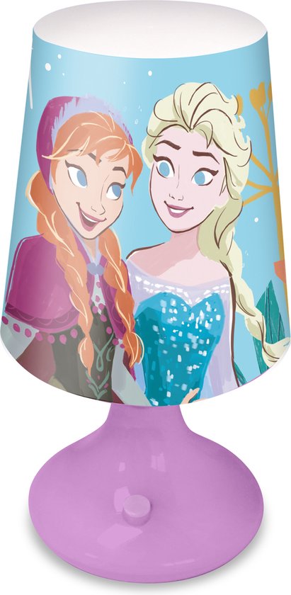 Disney Frozen tafellamp/bureaulamp/nachtlamp voor kinderen - lila - kunststof - 18 x 9 cm van Disney