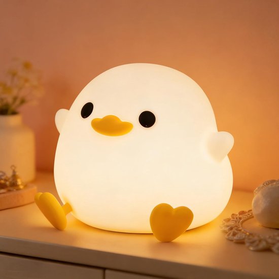 Dodo Duck LED-Nachtlampje - Schattige Siliconen Eendjeslamp - Nachtlampje Met Aanraaksensor - Dimbaar Nachtlampje Voor De Kinderkamer