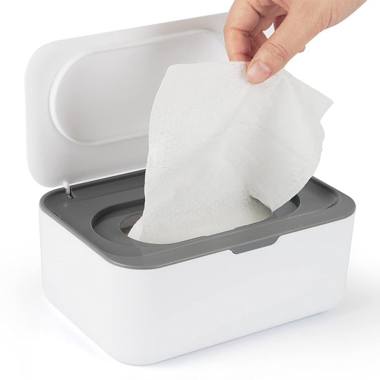 Doekjeshouder - Wipe Box Doekjesverdeler - Billendoekjes Houder - Tissue Box - Billendoekjesdoos - Geschikt voor Natte Doekjes, Vochtig Toiletpapier - Stofdichte Tissue Box Houder - Dispenser voor Vochtige Doekjes - Opbergdoos voor Babydoekjes