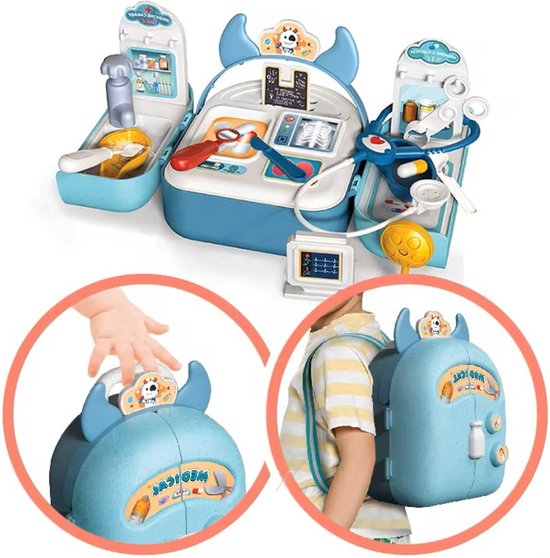 Dokterset speelgoed - Dokter - Kinderspeelgoed - Montessori speelgoed - Dokterskoffer speelgoed - Waterspeelgoed - dokterset - Rollenspel voor peuters - cadeau van Toi-Toys
