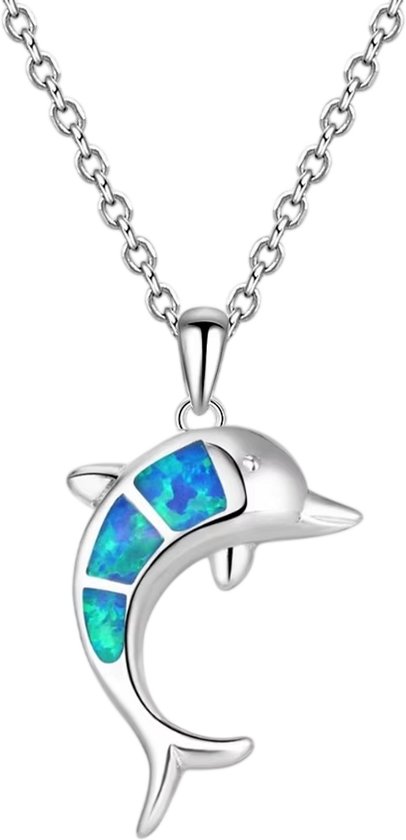 Dolfijn Ketting voor Dames - Boho Opal Look Sieraad - Romantische Mode Ketting - Cadeau voor Dames en Meisjes - Geschikt voor Feesten, Bruiloften en Dagelijks Gebruik van Nimara Jewelry