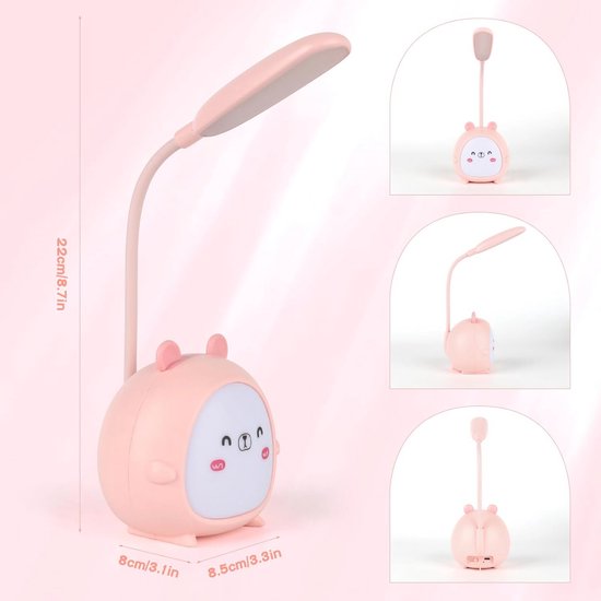 Draadloze LED Bureaulamp voor Kinderen - Oplaadbaar via USB, Flexibel Ontwerp en Ideaal Cadeau