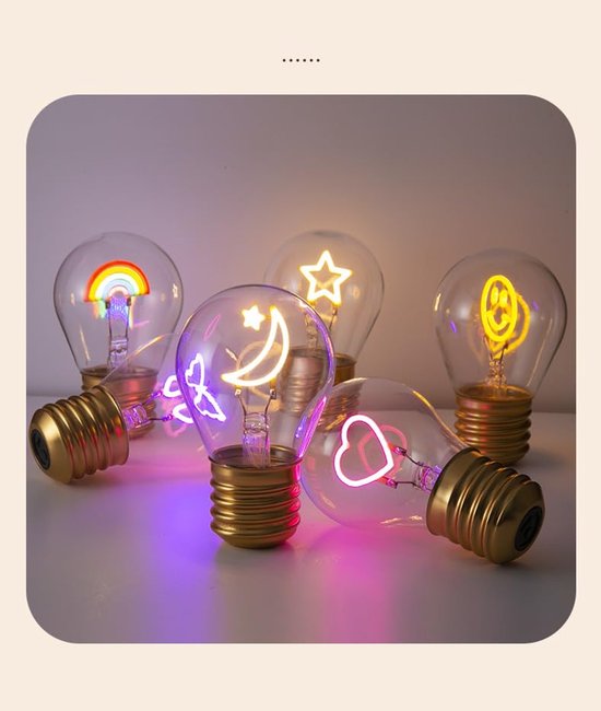 Draadloze LED Edison Lamp | USB Oplaadbare Batterij Gloeilamp voor Slaapkamer van Merkloos