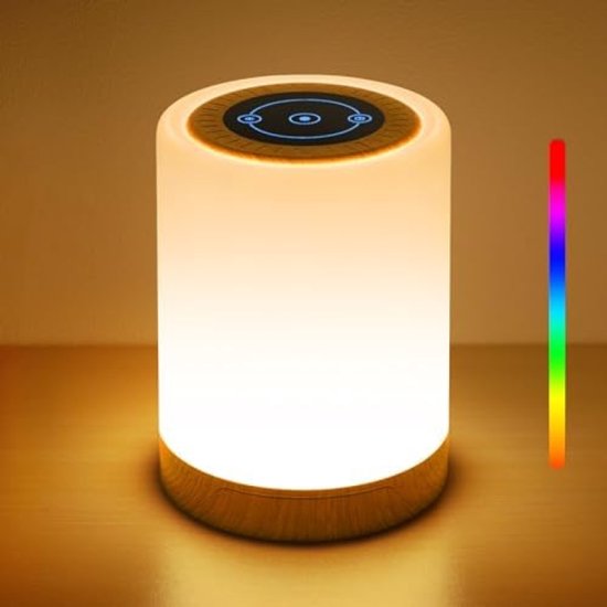 Draadloze Nachtlamp met Aanraakbediening, 12 Kleuren en Timerfunctie van Lumière