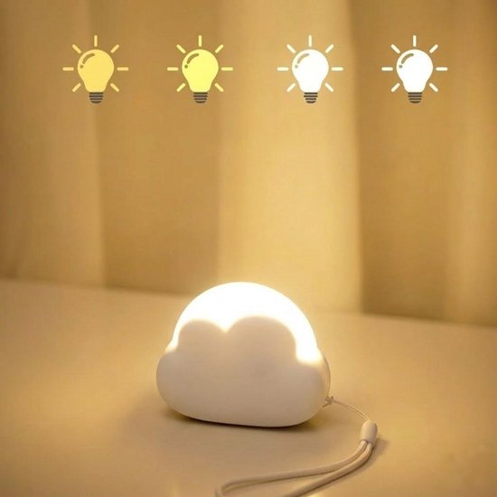 Draagbaar oplaadbaar LED-nachtlampje voor kinderen, klein lampje voor baby's, borstvoeding, USB-nachtlampje, instelbaar dimbaar nachtlampje, cadeau voor kinderen, jongens en meisjes voor op reis,Wit van Merkloos