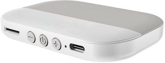 Draagbaar slaaphulpmiddel met beengeleiding, stereogeluid, timerfunctie, volumeregeling en USB-oplaadmogelijkheid (grijs). van Merkloos