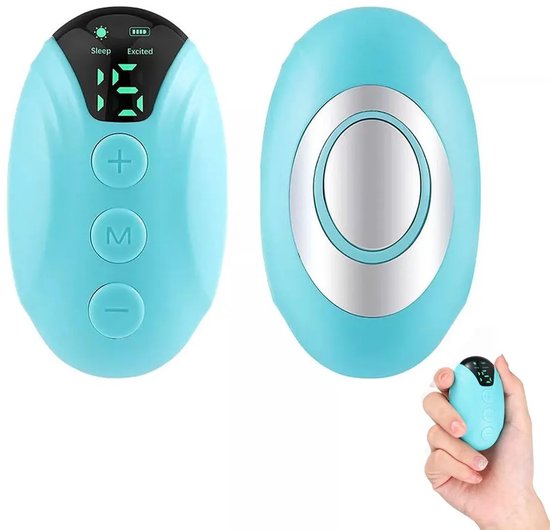 Draagbaar slaaphulpmiddel met display, handzaam EMS-ontspanningsapparaat met 15 niveaus, USB-oplaadfunctie, fysieke slaapondersteuning. van Merkloos