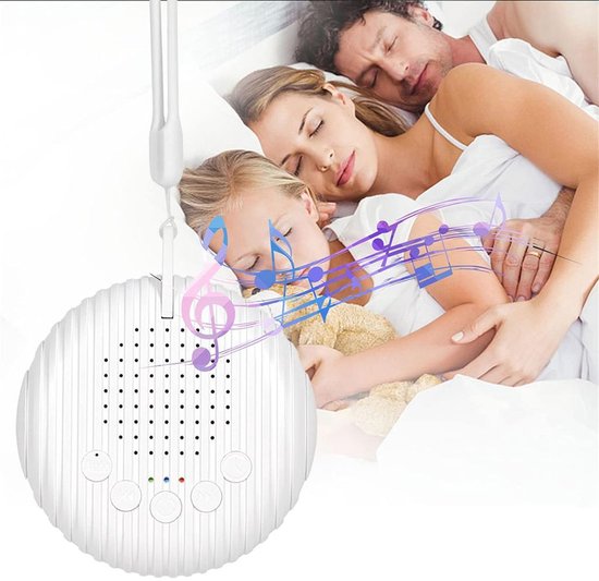 Draagbaar slaaphulpmiddel voor baby's, slaaphulpmiddel met witte ruis, geschikt voor baby's en volwassenen, slaaphulpmiddel met 10 rustgevende slaapgeluiden. van Merkloos