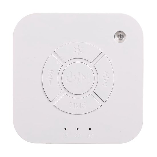 Draagbare 9-Geluiden Witte Ruis Slaapmachine - USB Oplaadbaar - Slaapondersteuning - Voor Baby's & Volwassenen - Thuis, Kantoor, Reizen - Wit van Merkloos