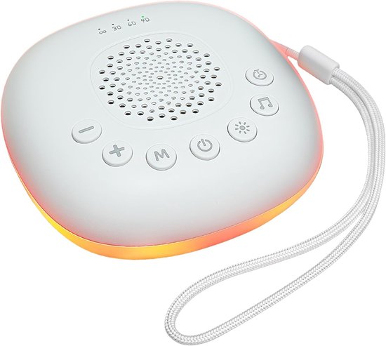 Draagbare baby-slaaphulp met nachtlampje, 8 rustgevende witte ruisgeluiden, oplaadbare slaaphulp voor kinderen, baby's en volwassenen van Dreamegg