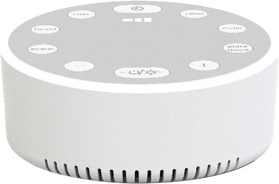 Draagbare Geluidsmachine - Witte Ruis Apparaat - Slaap Verbeteren - Instelbare Geluiden Geheugenfunctie - 82 cm - Wit