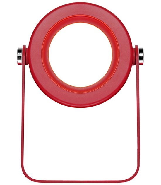 Draagbare telescopische opvouwbare lantaarn nachtlamp, creatieve touch lamp, kinderkamer oogbeschermende leeslamp - rood van Merkloos