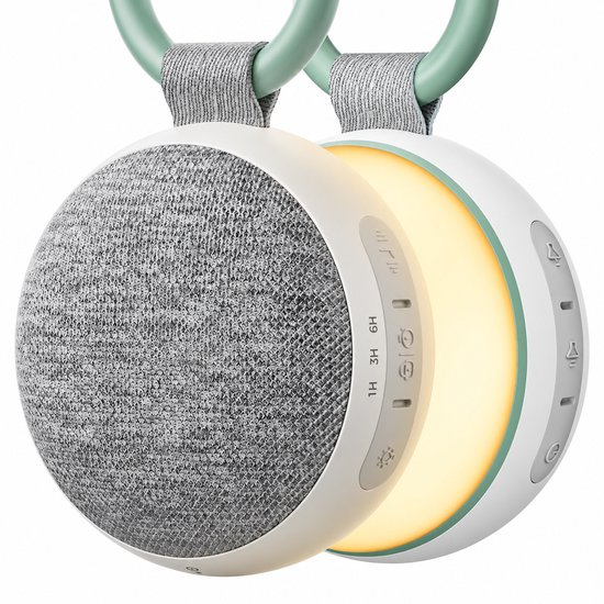 Draagbare White Noise Machine Baby – 20 Rustgevende Geluiden – Nachtlamp – 10 Uur Accu – Bluetooth